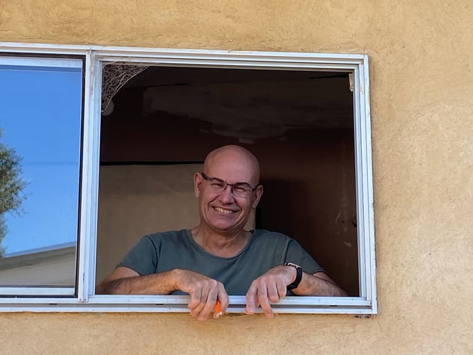 Richard Mirosevich at the Western Sydney grandmother and single mum's home